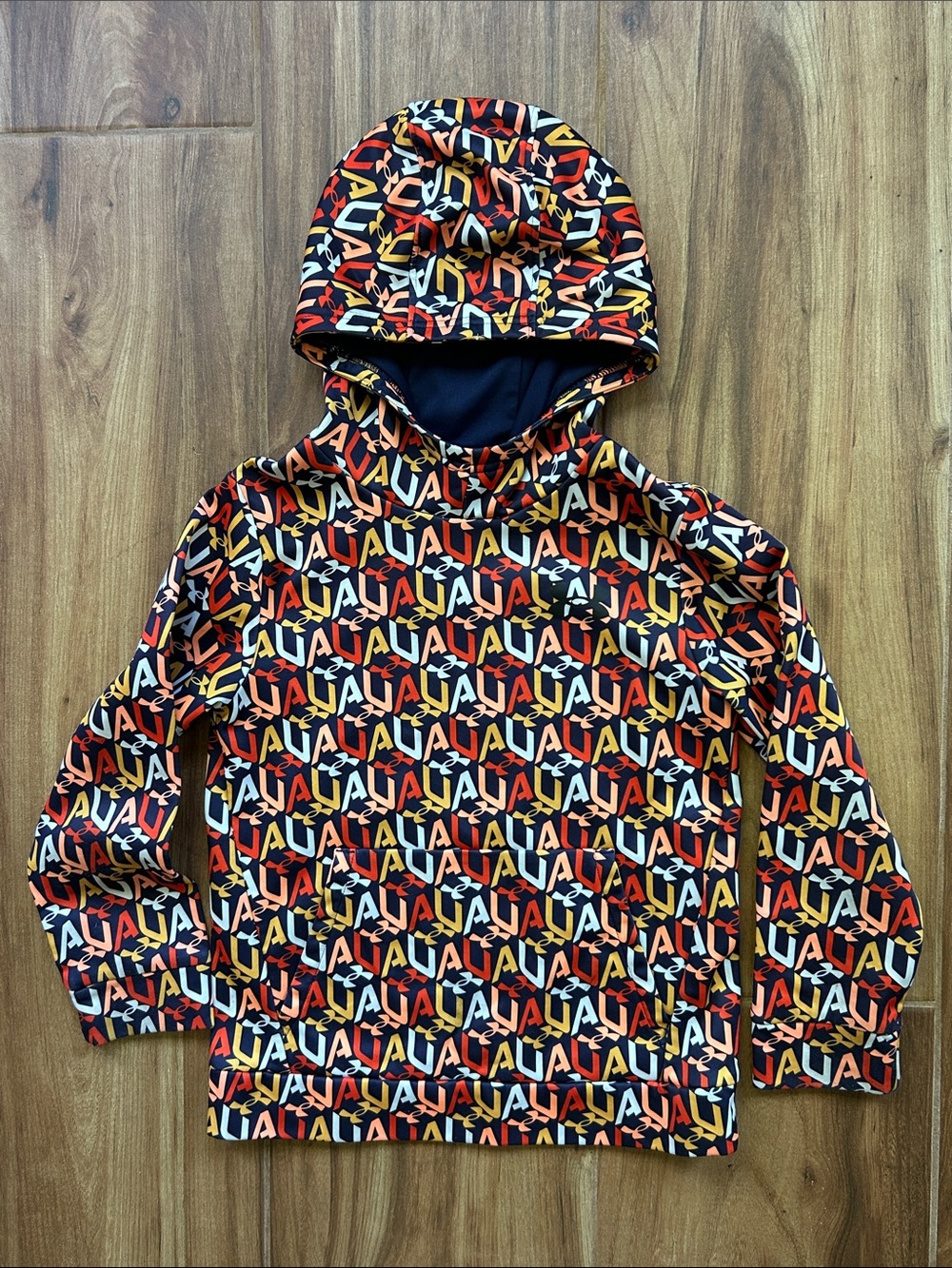 Under Armour Youth Small Graphic Print Loose Fit Hoodie